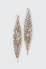 Rhinestone Fringe Earrings