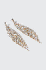 Rhinestone Fringe Earrings