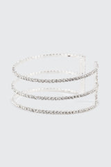 3 Row Rhinestone Bracelet