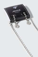 Floral Rhinestone Necklace Set