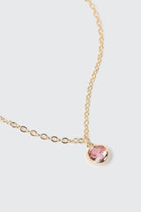 14K Gold-Plated October Birthstone Necklace