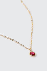 14K Gold-Plated January Birthstone Necklace