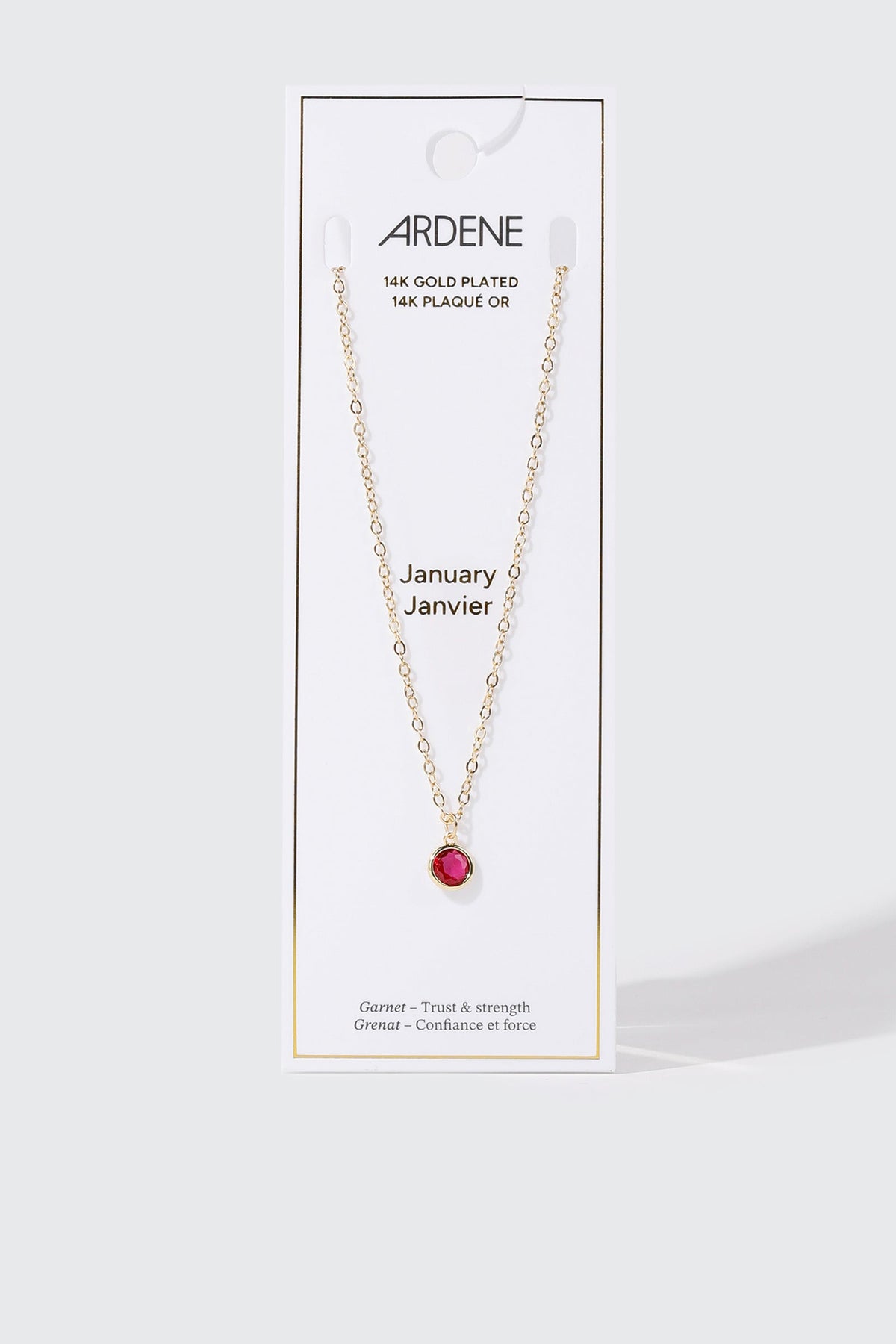 14K Gold-Plated January Birthstone Necklace