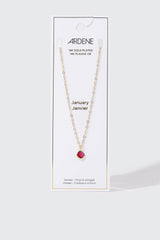14K Gold-Plated January Birthstone Necklace