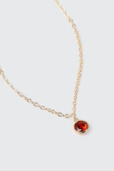 14K Gold-Plated July Birthstone Necklace