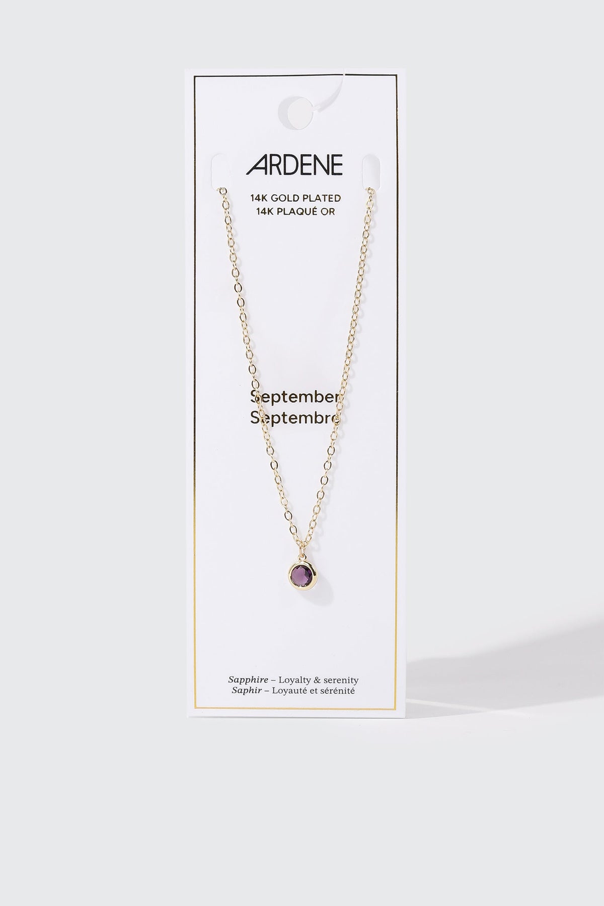 14K Gold-Plated September Birthstone Necklace