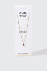 14K Gold-Plated September Birthstone Necklace