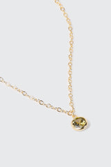 14K Gold-Plated August Birthstone Necklace