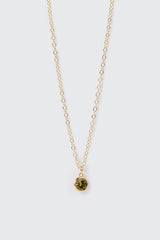 14K Gold-Plated August Birthstone Necklace