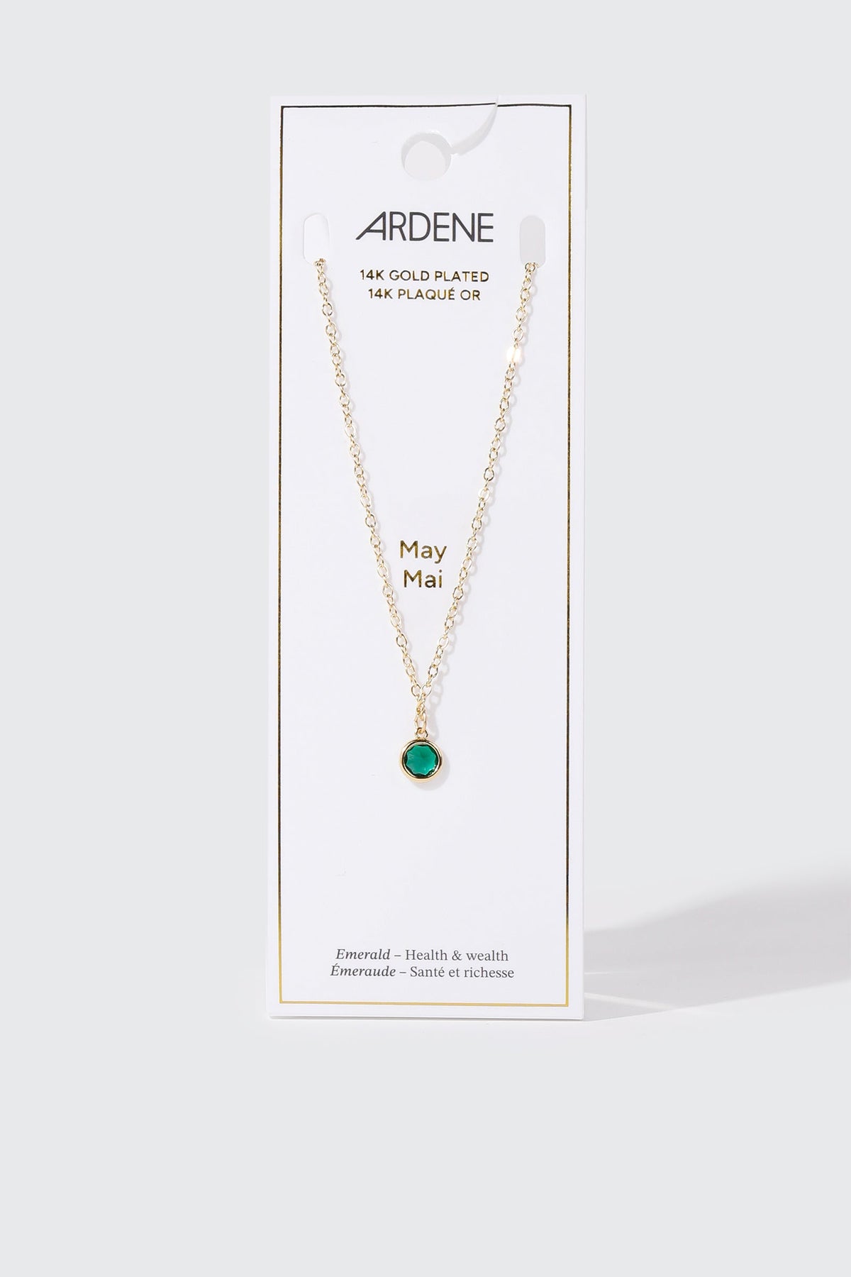 14K Gold-Plated May Birthstone Necklace