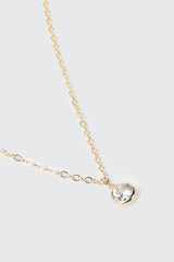 14K Gold-Plated April Birthstone Necklace