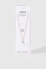 14K Gold-Plated April Birthstone Necklace