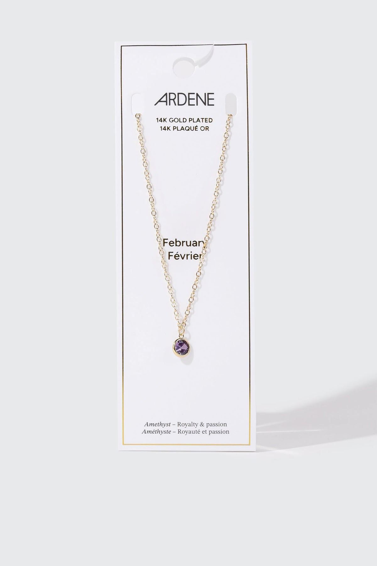 14K Gold-Plated February Birthstone Necklace