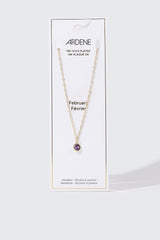 14K Gold-Plated February Birthstone Necklace