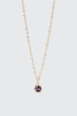 14K Gold-Plated February Birthstone Necklace