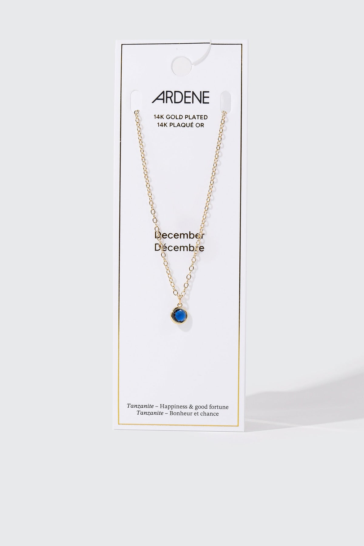 14K Gold-Plated December Birthstone Necklace
