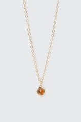 14K Gold-Plated November Birthstone Necklace