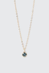 14K Gold-Plated March Birthstone Necklace