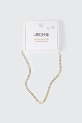14K Gold-Plated Textured Chain Anklet