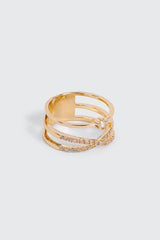 14K Gold Plated X Ring