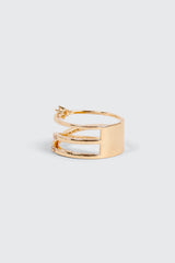 14K Gold Plated X Ring