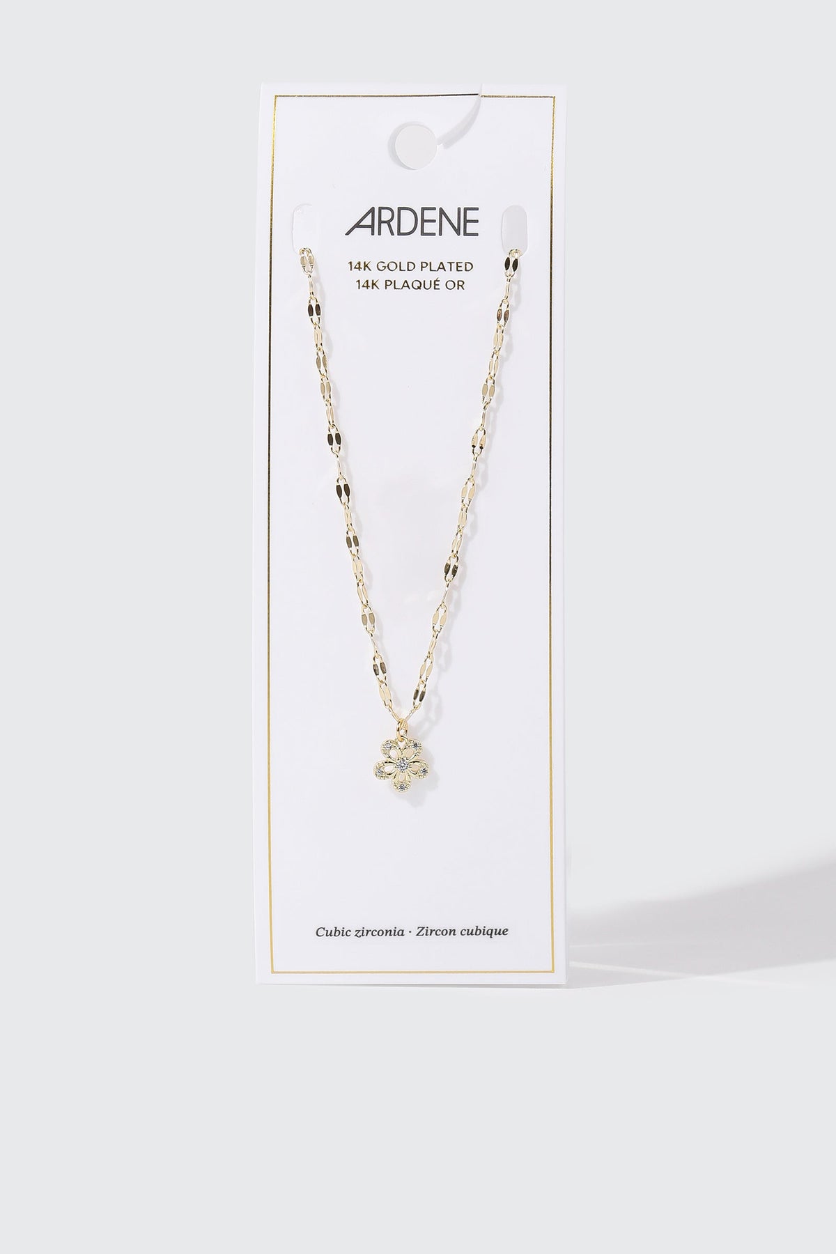 14K Gold Daisy Charm Necklace