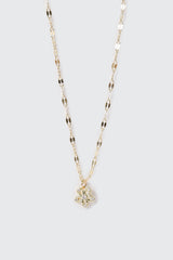 14K Gold Daisy Charm Necklace