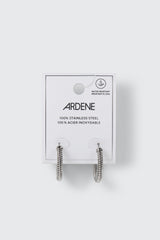 Stainless Steel Coiled Wire Hoop Earrings