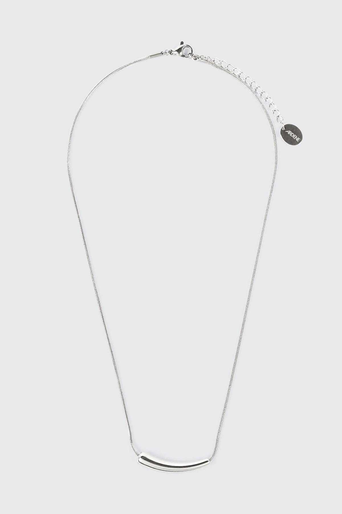 Curved Charm Stainless Steel Necklace