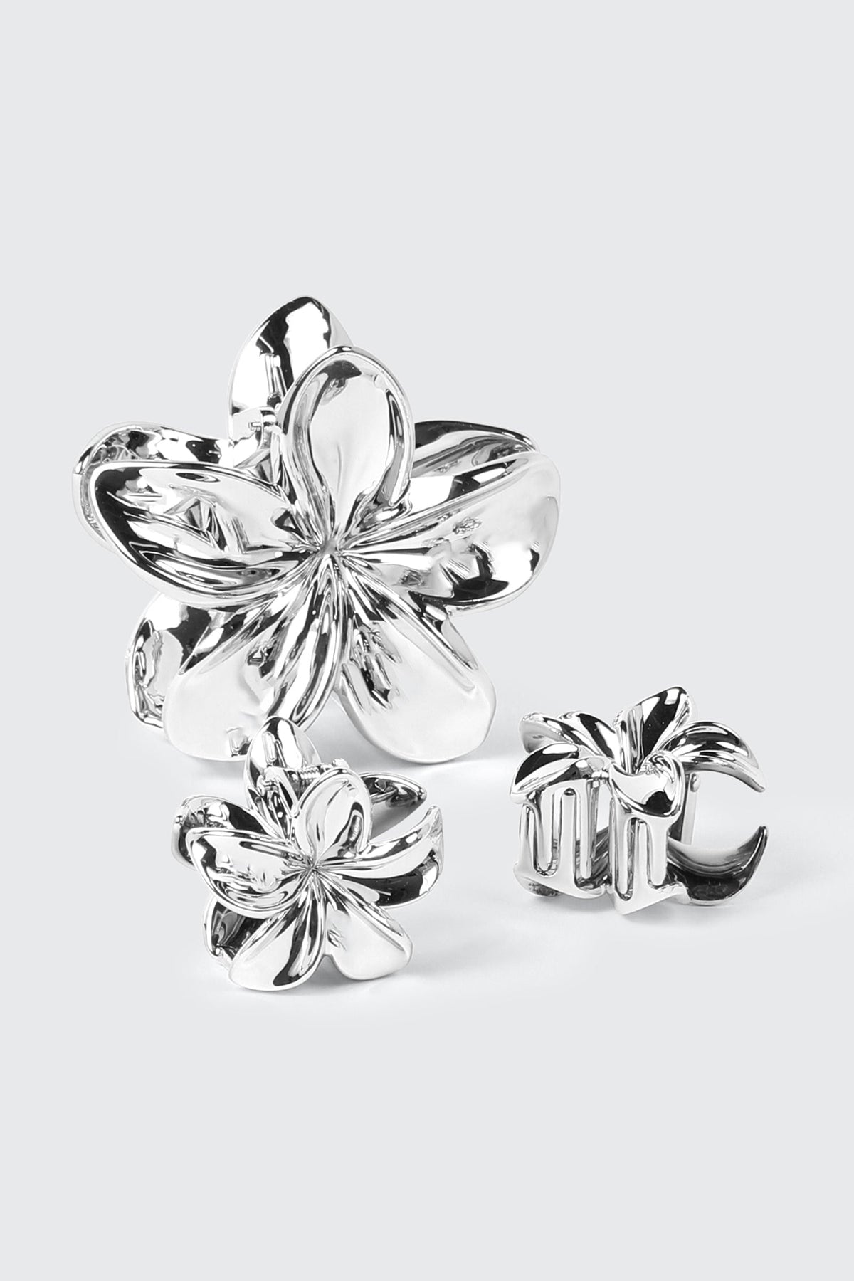 3-Pack Tropical Flower Hair Claws