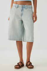 Low Rise Slouchy Long Denim Jorts