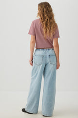 Low Rise Drawstring Wide Leg Jeans