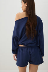 Contrast Drawcord Knit Shorts