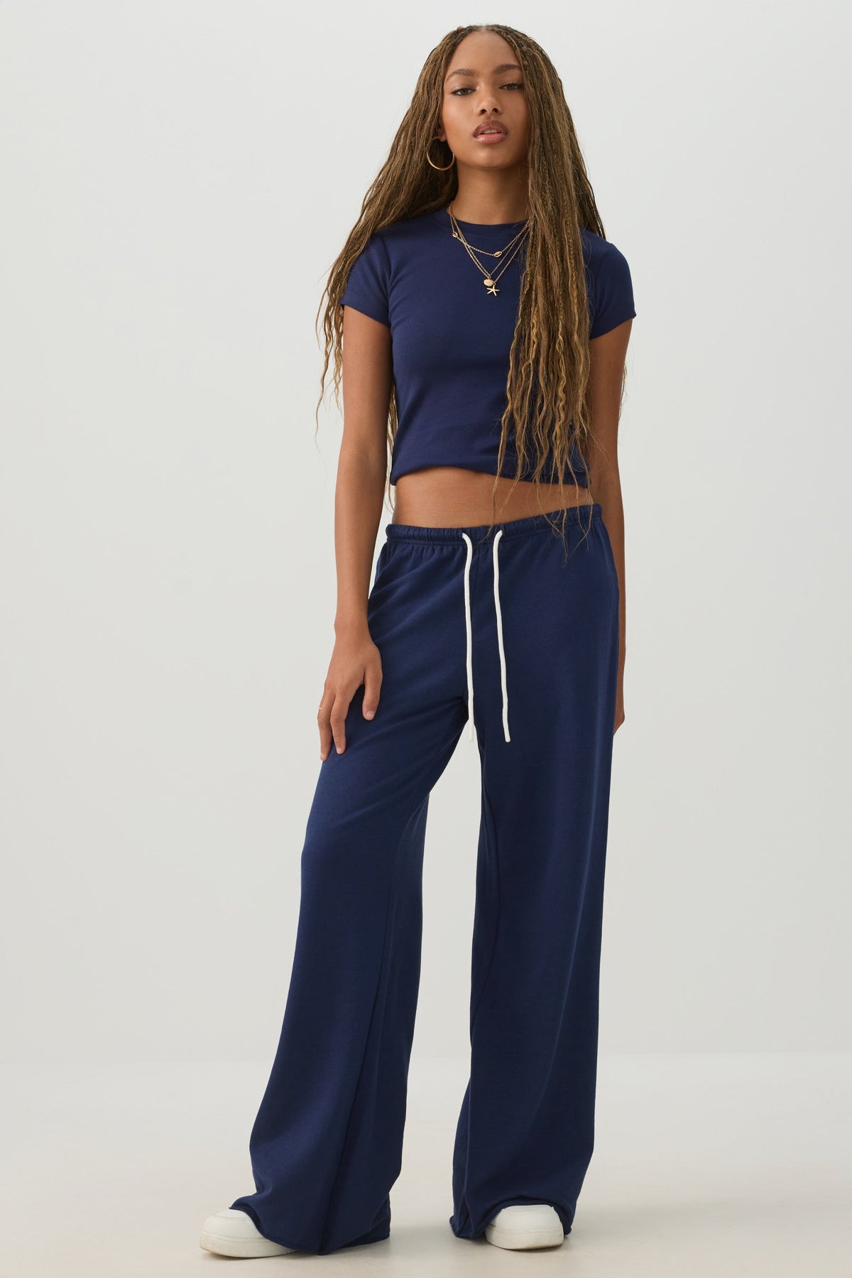 Drawstring Wide Leg Pants