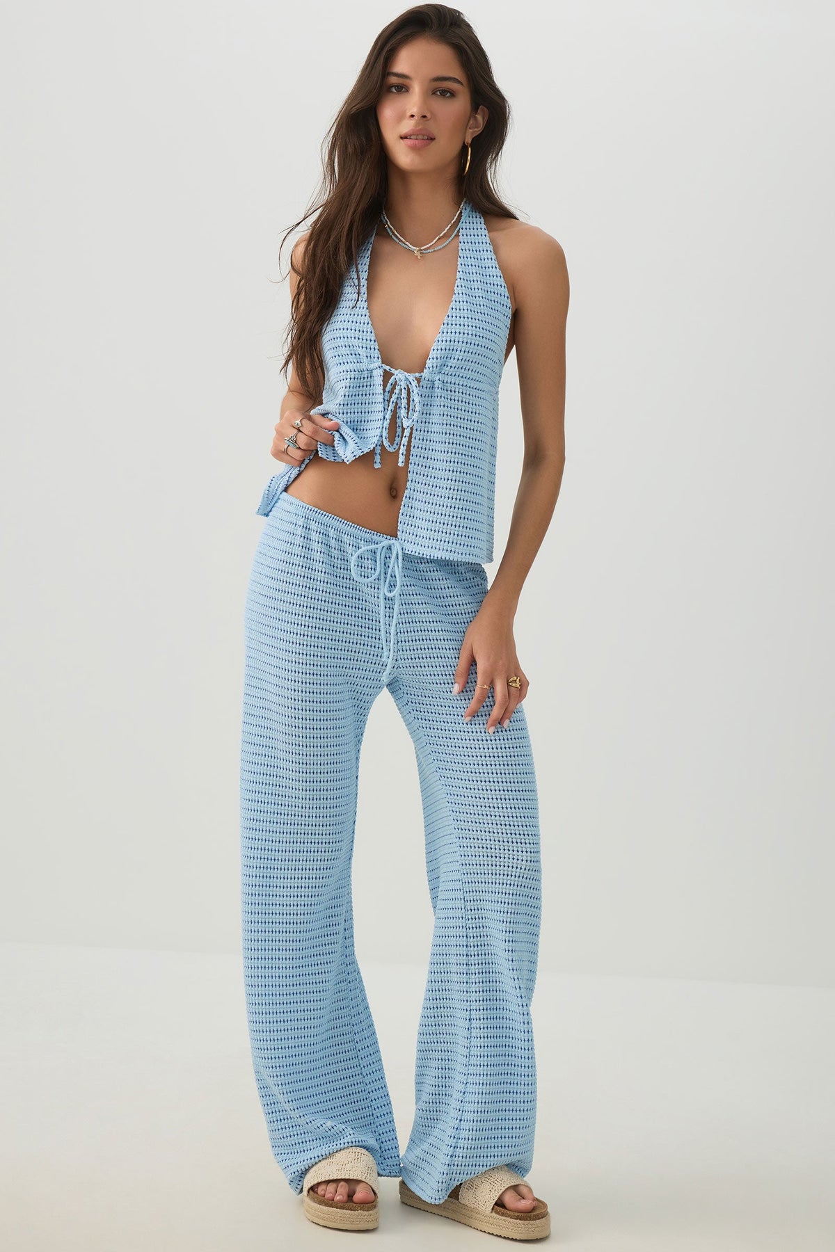 Open Stitch Crochet Pant
