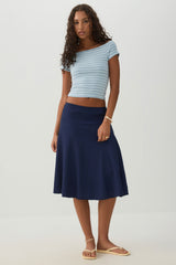 Off Shoulder Rib Crop Top