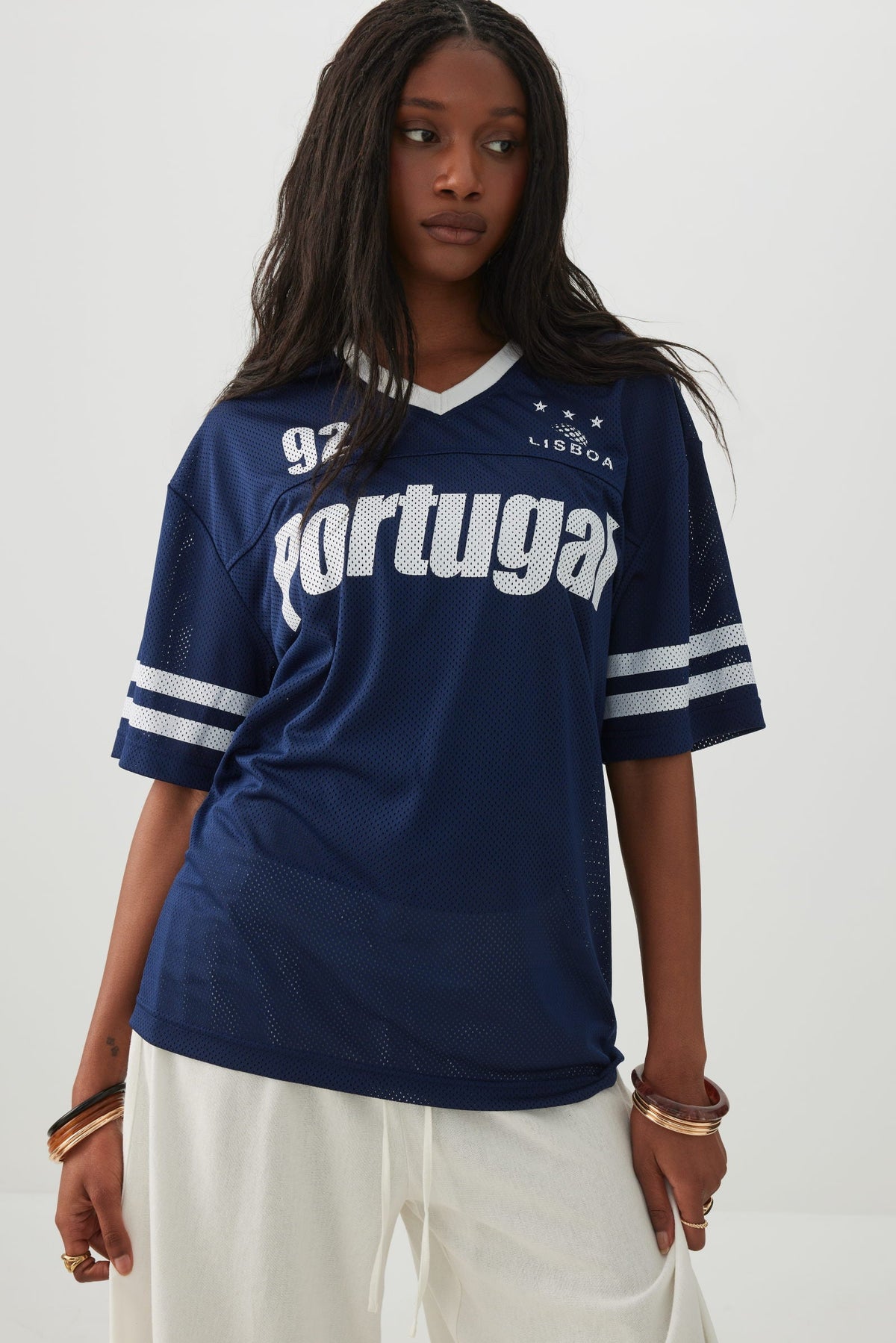 Oversized Football Mesh T-Shirt