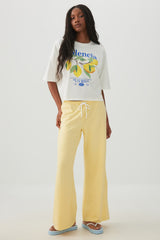 Lemon Print Drop Shoulder T-Shirt