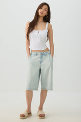 Textured Square Neck Tank Top