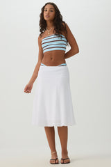 Striped Texture Midi Skirt