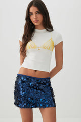 Sequin Mini Skirt