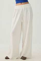 High Rise Linen Blend Pants