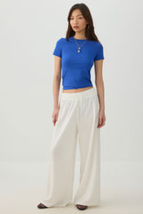 High Rise Linen Blend Pants