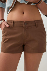 Low Rise Stretch Twill Shorts