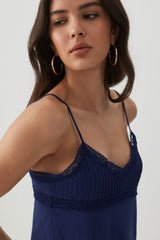 Lace Trim Cropped Tank Top