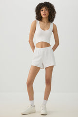 Cropped Rib Seamless Tank Top