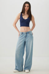 Cropped Rib Seamless Tank Top