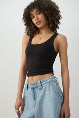 Crop Tank Top With Built In Bra