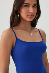 Basic Scoop Neck Crop Tank Top