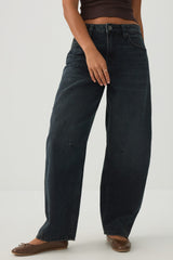 The Indie Fit High Rise Barrel Jean